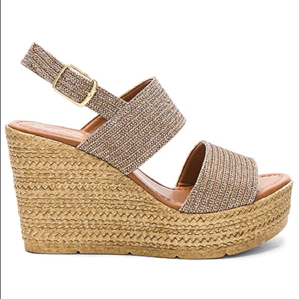 Seychelles downtime bronze metallic wedge sandal